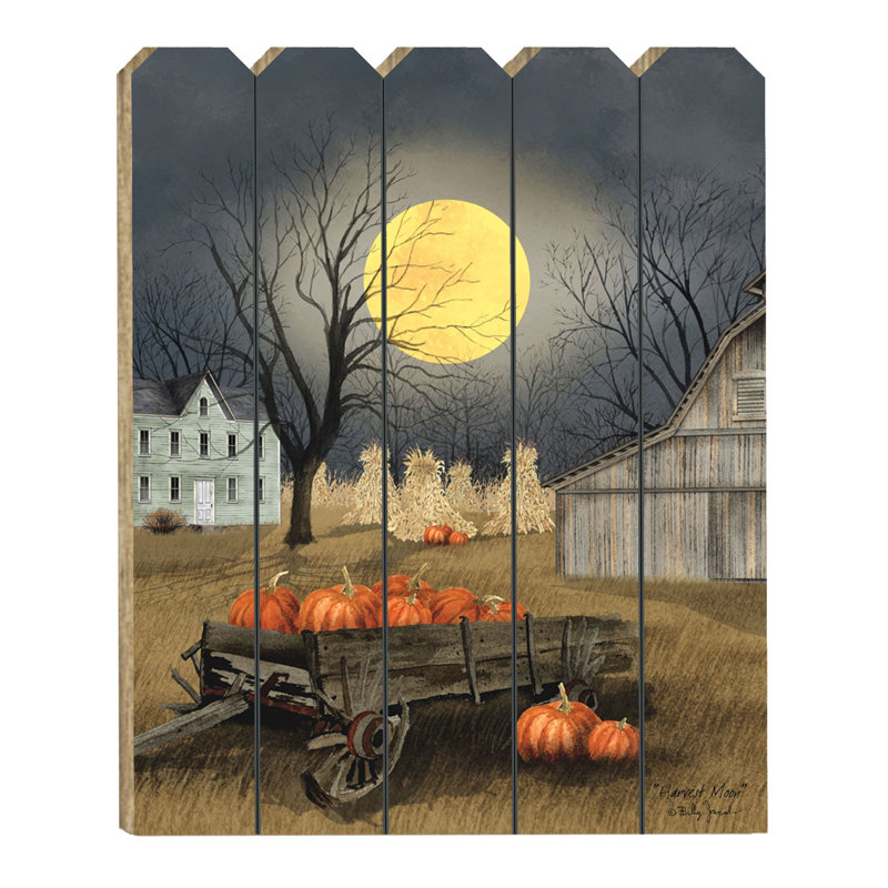 «Harvest Moon» par Billy Jacobs, reproduction d'art sur bois