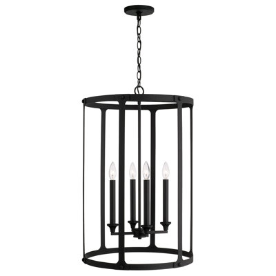 4 - Light Black Iron Lantern Pendant