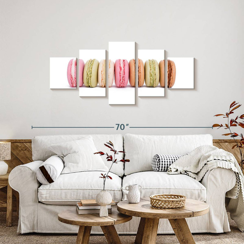 Assorted Macarons, 24" H x 55" W
