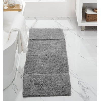 Merkle 100% Cotton Tufted Bath Rug with Non-Slip Backing Machine Washable Luxurious Solid Ultra Soft and Absorbent Bathroom Rug