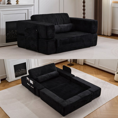 Canapé modulaire pliable Castle, canapé créatif avec siège latéral pour la chambre à coucher du salon