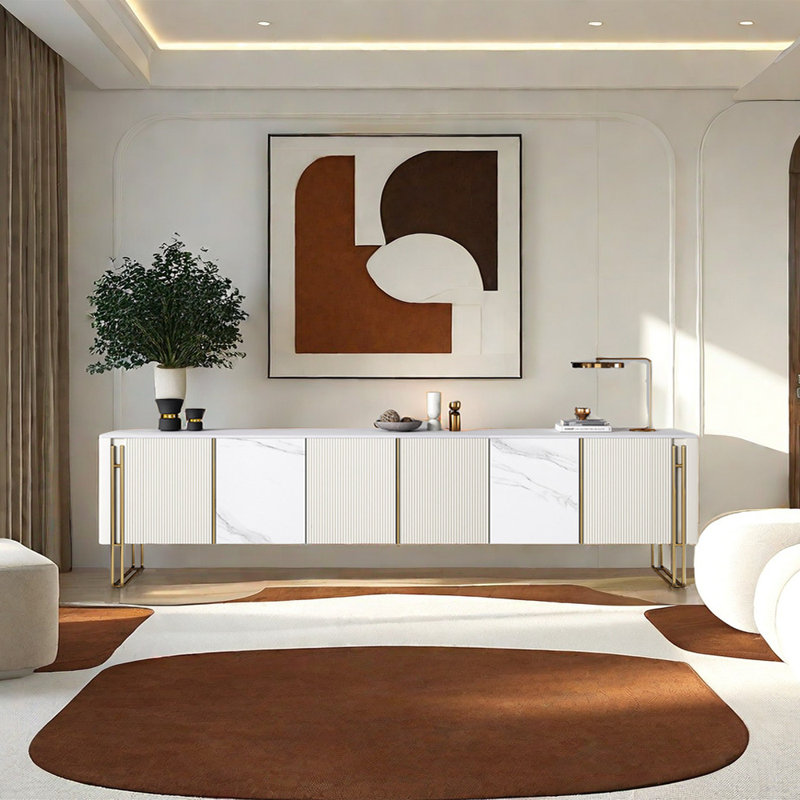 Crédence de rangement l 94,48 po Modern Minimalist