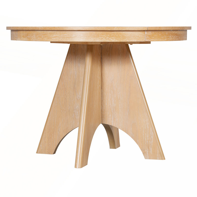Table de salle à manger extensible vintage pour 4 à 6 personnes avec finition vieillie et pieds croisés robustes