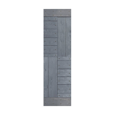 Porte de grange coulissante de style S brevetée sans quincaillerie d'installation (dalle de porte seulement) - Assemblage requis