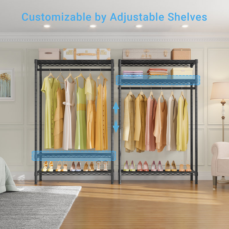 White Heavy Duty 3-Tier Wire Freestanding Closet