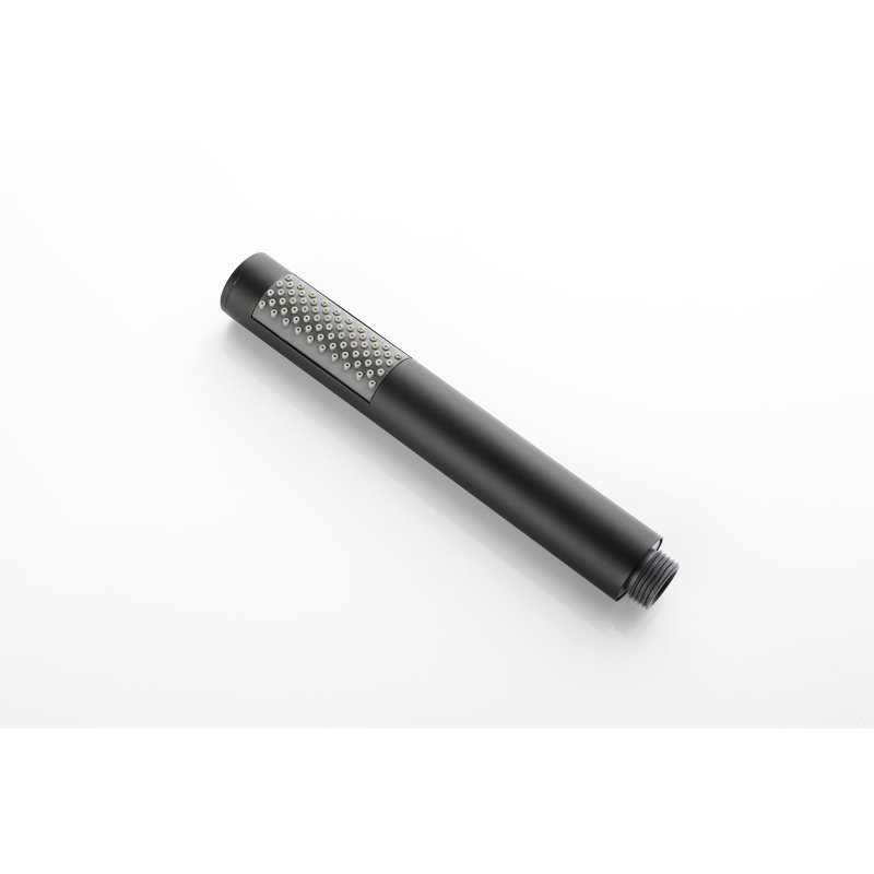 Freestanding Tub Filler Matte Black With Handheld Shower And 360 Degree Rotatable Adapter, Stainless Steel, Floor Mounted Valve Head,