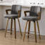  Tabouret de bar et de comptoir pivotant 26 po avec accoudoirs-1133355897-1113464005