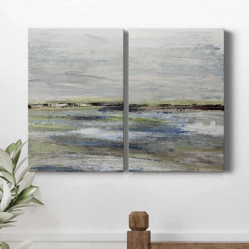 Wetlands I - ensemble de 2 peintures, H 60 po x l 80 po x P 2 po, Toile tendue