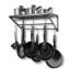 Metal Rectangle Wall Mounted Pot Rack
