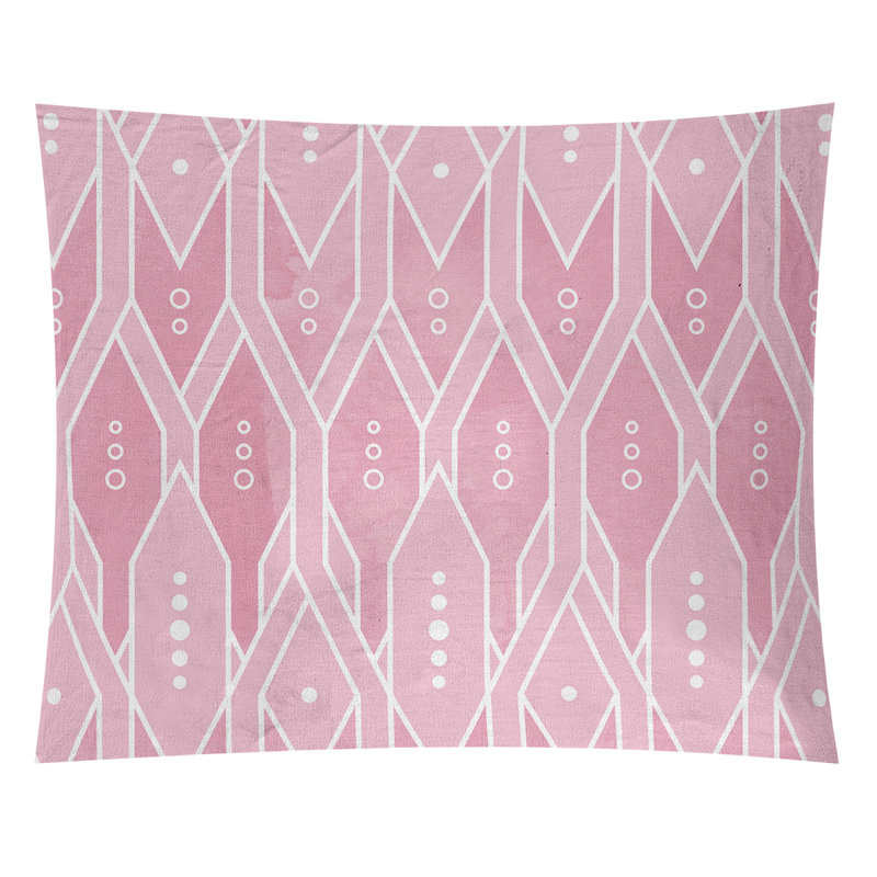 Tapisserie murale treillis, H 68 po x l 80 po, Rose