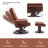 32" Contemporary Faux Leather Recliner and Ottoman with Swiveling Mahogany Wood Base-71074099