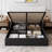 Hydraulic Lift Up Upholstered Platform Bed with Adjustable Headboard-1049167640-1049167647