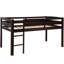 Lit mezzanine bas en bois avec échelle-846592053