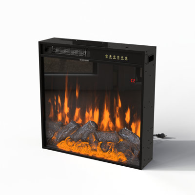 115.5'' W Electric Fireplace With 10-shelf Wood Mantel Surround