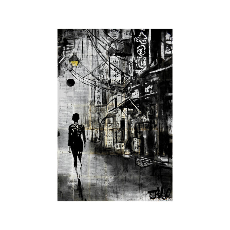 Chinatown Walk by Loui Jover - Wrapped Canvas Print, 66.04 cm H x 45.72 cm W x 1.91 cm D