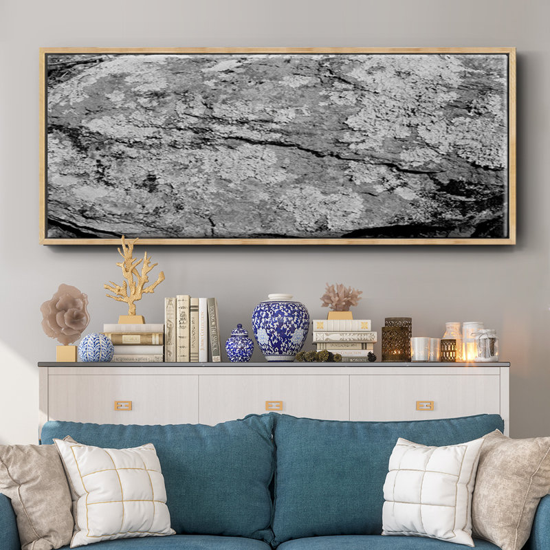 Found Textures XVI- Framed Canvas, 24" H x 60" W