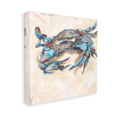 «Modern Blue Beach Crab» sur toile
