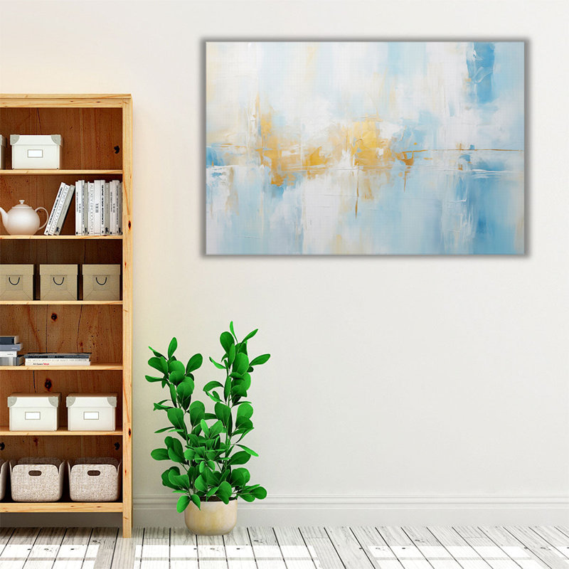 «Azure Bliss Palette - Reproduction d'art sur toile», H 16 po x l 24 po