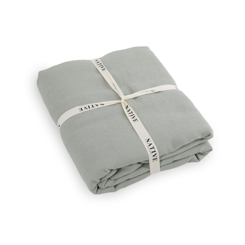 100% Linen Machine Woven Duvet Cover, Double (4'6), Grey