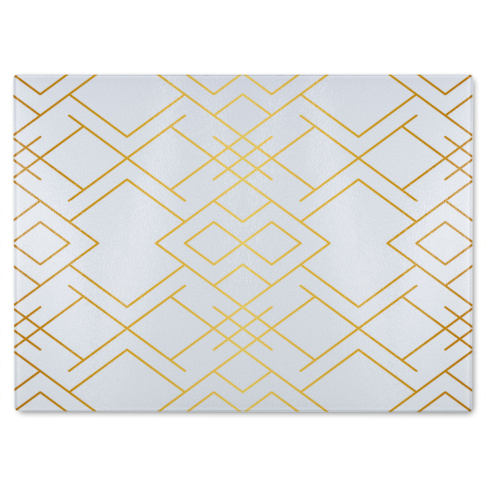 Geo Pattern Glass Chopping Board