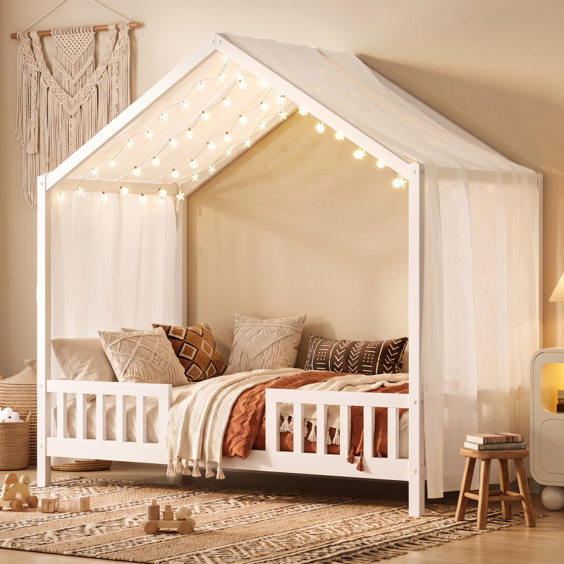 Lit simple pour enfant Montessori, Lit simple, Blanc