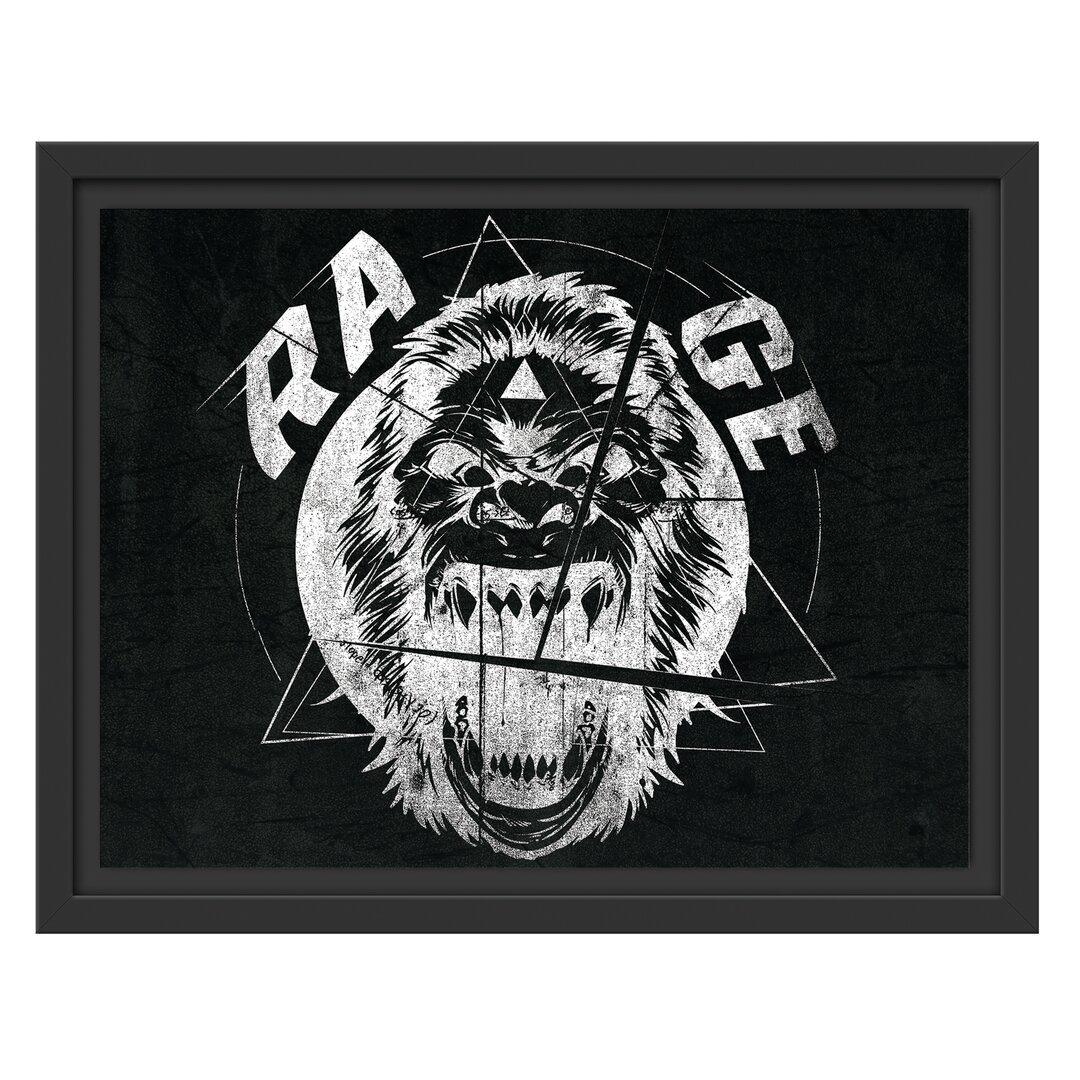 Gerahmtes Wandbild Rage Black