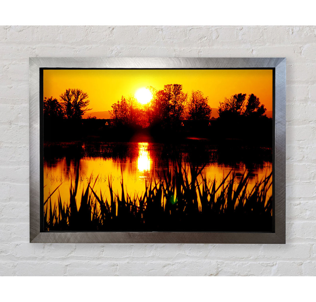 Orange Sunset River - Druck