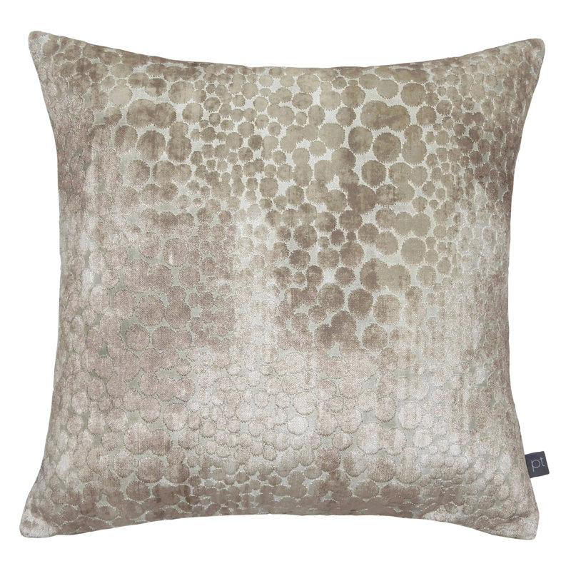 Schrum Geometric Square Throw Cushion, Feather, Brown