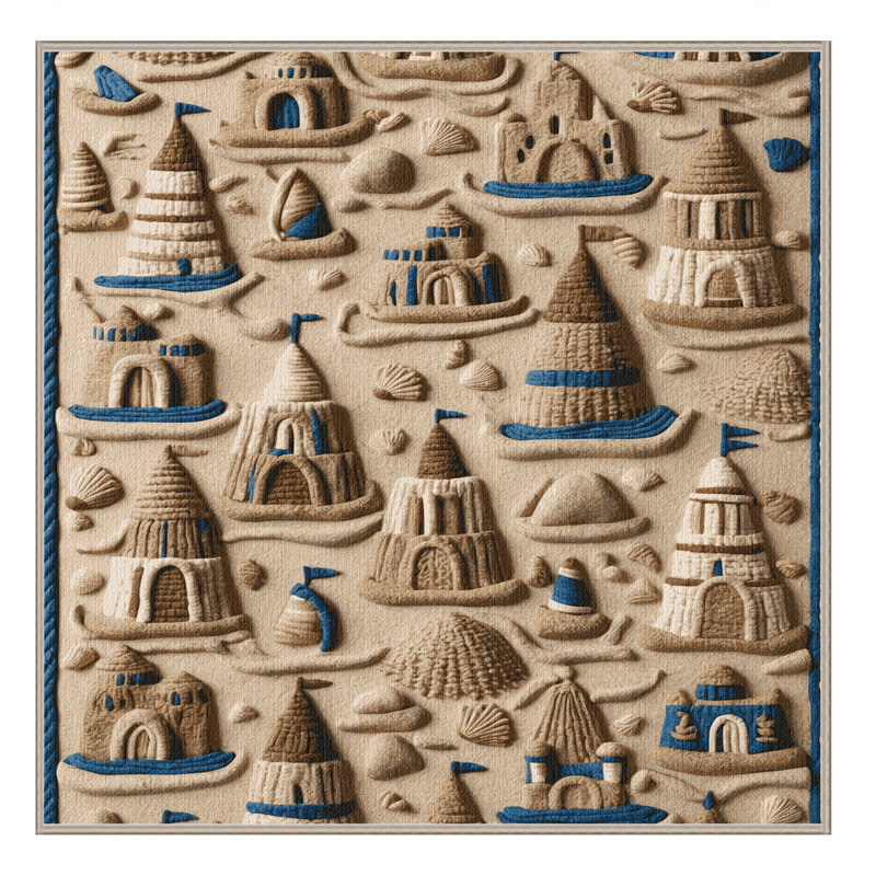  Tapis nautique lavable Sandcastles, Carré 6 pi
