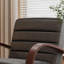 Fauteuil d'appoint pivotant l 30,7 po avec accoudoirs en bois-1377996522