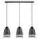 Hendrix 3 - Light Matt Black/White Kitchen Island Pendant