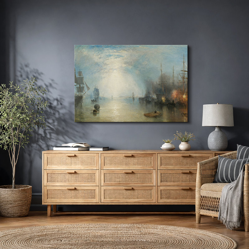 «Harbour Light», voilier, impression sur toile, impression sur toile encadrée., H 16 po x l 24 po, Toile tendue