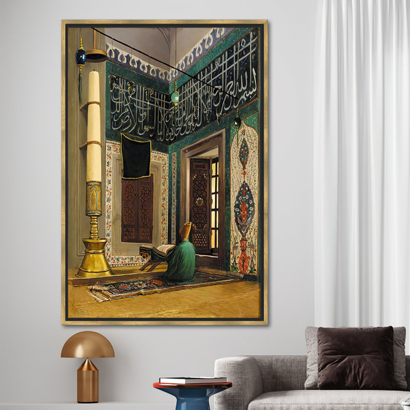 Print on Canvas, 70 cm H x 100 cm W, Gold Floater Framed