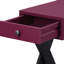 Table d'appoint Port avec tiroir pratique de style bourgogne / noir Ports élégants et commode noir / bourgogne