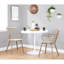 Chaise fabriquée en métal de cuivre antique et en bois blanchi, dossier de style broche, pour la salle à manger ou décorative, largeur intérieure du siège: 16,5 po, profondeur du produit: 21,8 po, paquet 20 pour utilisation intérieure seulement, assemblage requis