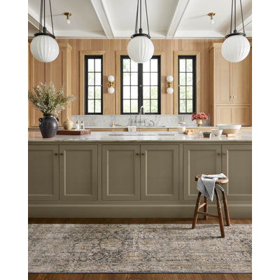 Tapis gris anthracite / doré Jean Stoffer x Loloi Katherine