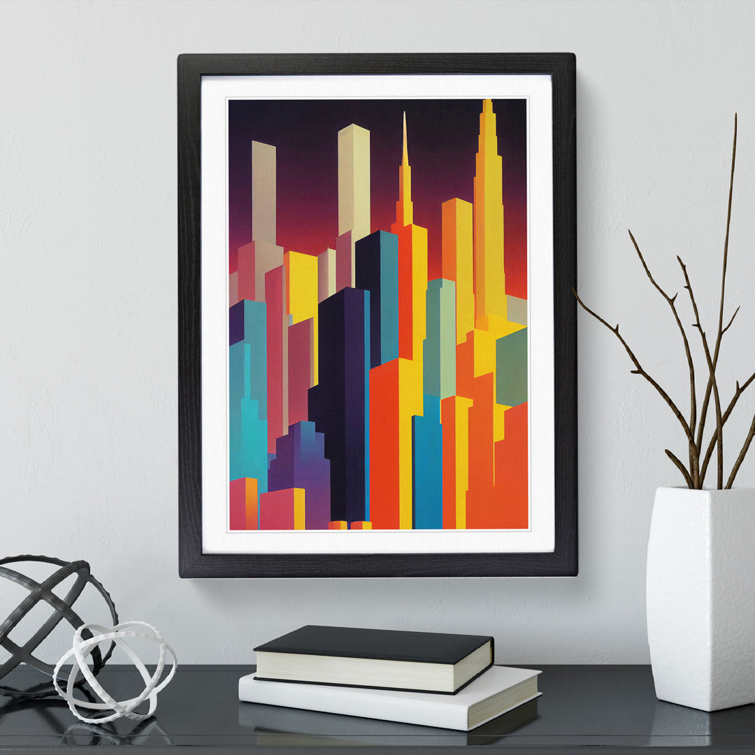 Breathtaking City Skyline Abstract - Single Picture Frame Print