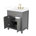 Dark Gray with Brushed Gold Trim