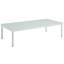 Table basse d'extérieur en aluminium blanche Abertamy