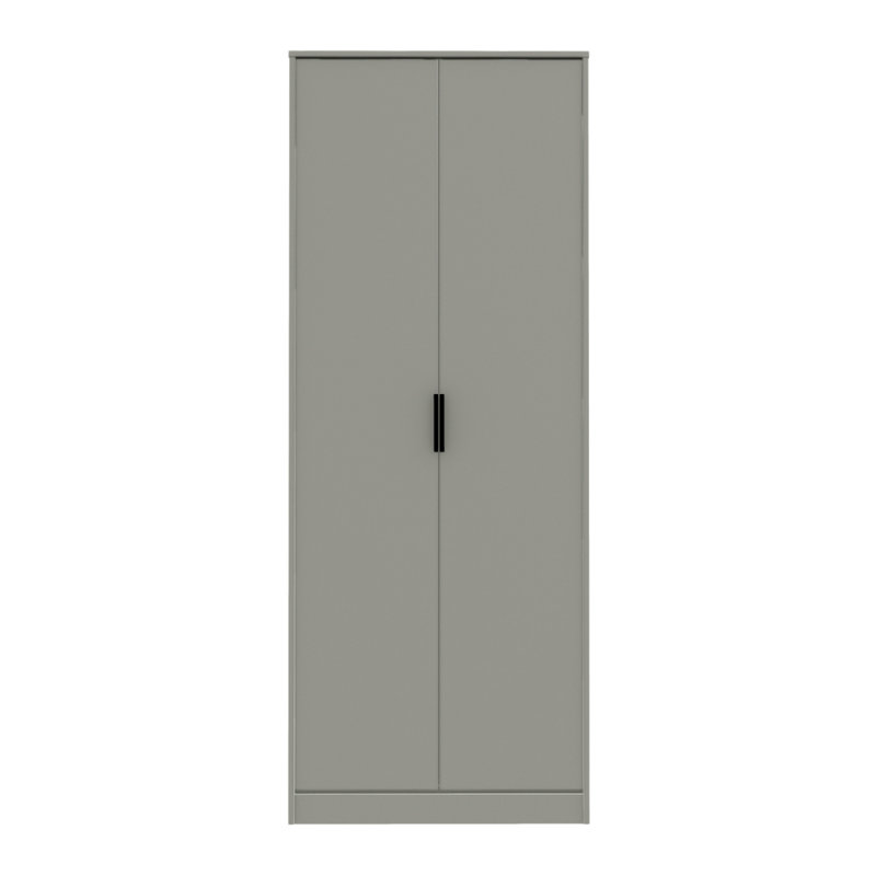 Fully Assembled Esterine Diego 2 Door Wardrobe, Grey Matt Veneer