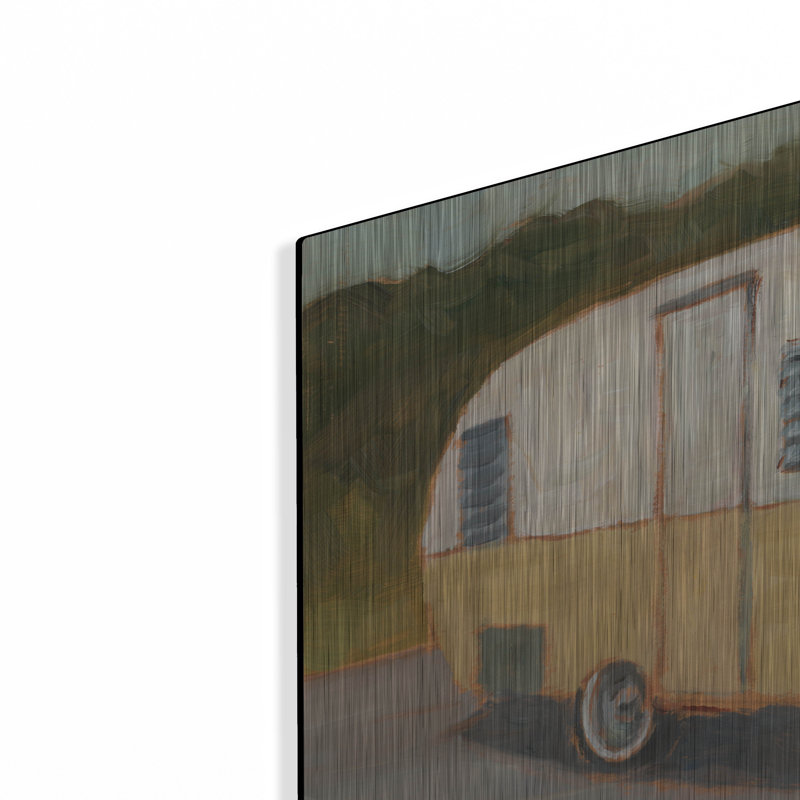  «Retro Camper 2» par Ethan Harper, art mural en métal, 16 po x 12 po, H 12 po x l 16 po