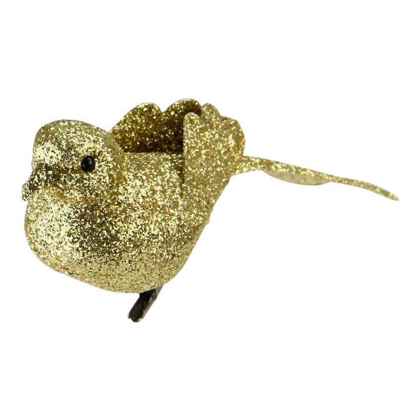 Ornement de Noël à pince 6 po, H 2,5 po x l 1,75 po x P 6 po, Or
