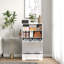 Dog Food Storage Cabinet, Dog Feeding Station with Two Storage Cabinets, 2 Elevated Dog Bowls for Feeding & Watering
