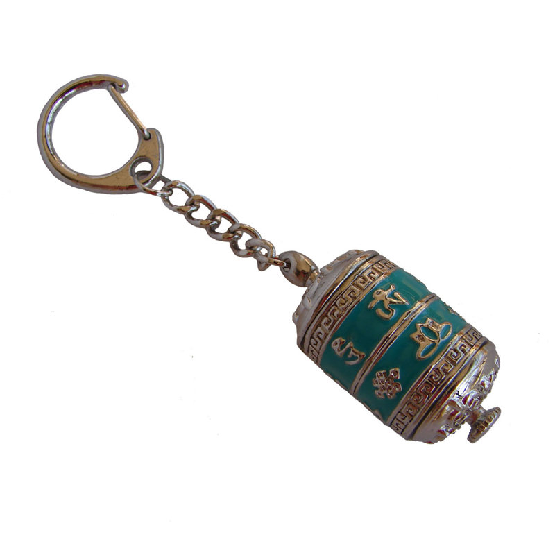 Porte-clé à molette de prière OM mani Padme