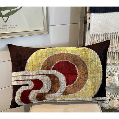 Velvet Lumbar Throw Pillow