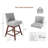 Counter Height Bar Stools Set Of 2 - 360° Swivel Bar Stools With Curved Back,35.8" Tall Linen Bar Chair With Footrest For Kitchen Island, Dining, Cafe-2034267850
