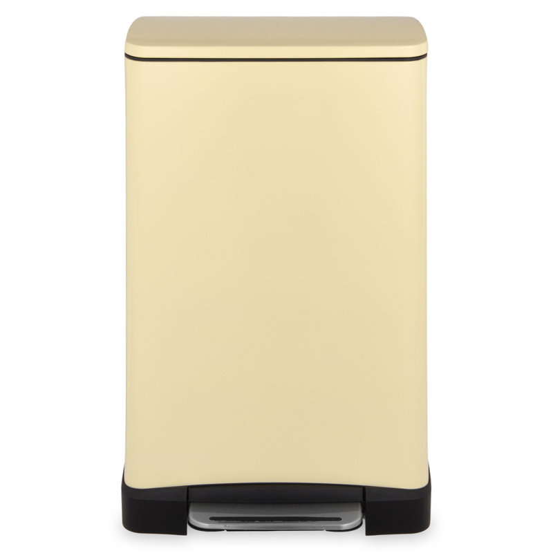 Steel Step On Rubbish Bin, 30L, ivory