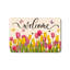 Tapis de sol de bienvenue pour patio/entrée (51 x 81 cm) avec motif tulipe, papillon et abeille.