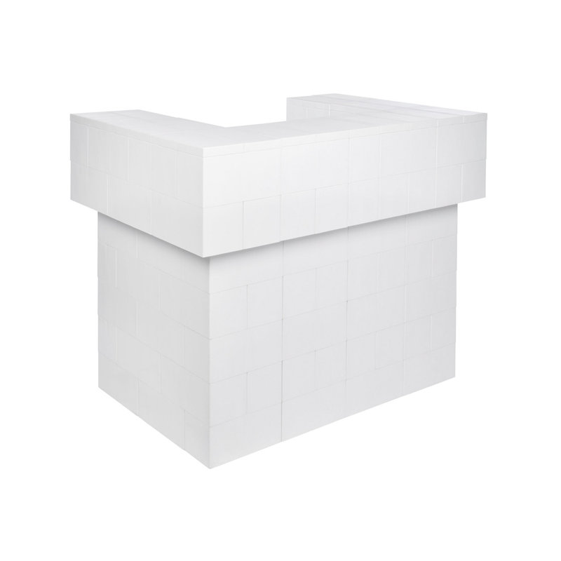 Ensemble de bar / comptoir en porte-à-faux 2 couches EverBlock, H 43 po x l 54 po x P 24 po, Translucide