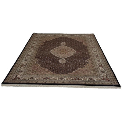 Losh Oriental Area Rug in Black